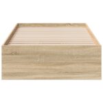 vidaXL Rám postele so zásuvkou Hnedá 90 x 190 cm Kompozitné drevo – Obrázok 5