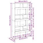 vidaXL Knižnica 2 pcs Čierny dub 100 x 33 x 187,5 cm – Obrázok 9