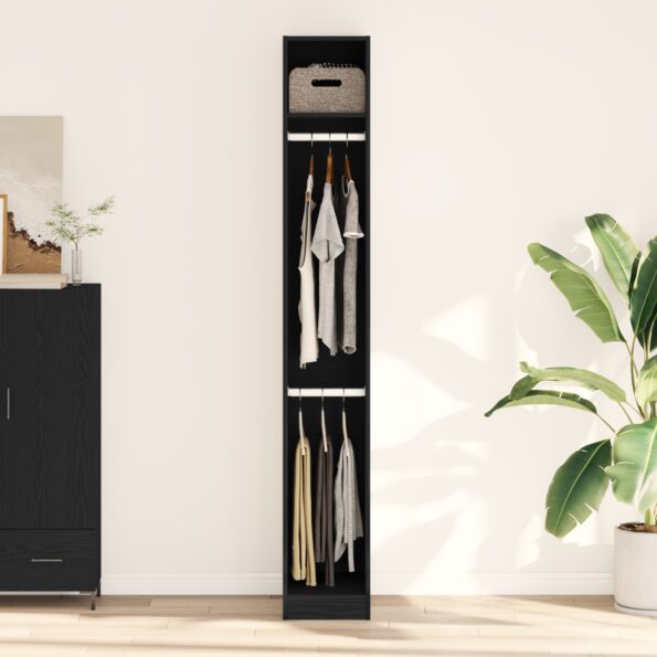 Šatník vidaXL Čierny Dub 30x50x200 cm z inžinierskeho dreva – Obrázok 4