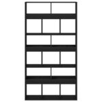 vidaXL Priečka 2 ks Čierna dub 100x33x187,5 cm Kompozitné drevo – Obrázok 6