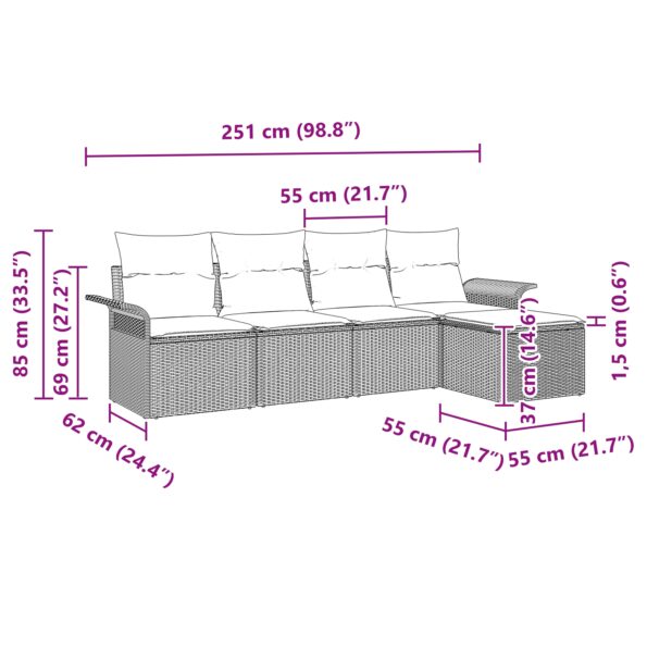 3345317_11.jpg vidaXL 5-dielna záhradná pohovka s vankúšmi čierna poly ratan – Obrázok 11