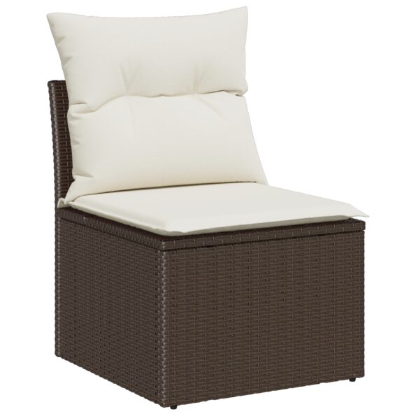 3345458_5.jpg vidaXL 7-dielny záhradný sedací set s vankúšmi šedý poly ratan – Obrázok 5