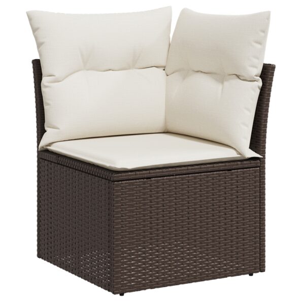 3345478_5.jpg vidaXL 8-dielna záhradná pohovka so vankúšmi Brown Poly Rattan – Obrázok 5