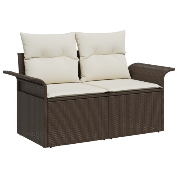 3345478_7.jpg vidaXL 8-dielna záhradná pohovka so vankúšmi Brown Poly Rattan – Obrázok 7