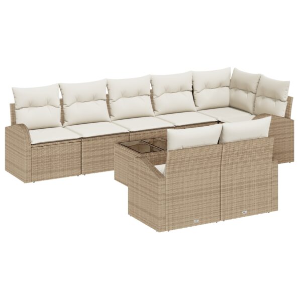 3346101_2.jpg vidaXL 9-dielny záhradný pohovkový set s vankúšmi Brown Polyratan – Obrázok 2