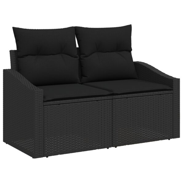 3346703_4.jpg vidaXL Záhradná pohovka súprava Sada 4 Čierna Ratan, Polyester, Oceľ – Obrázok 4