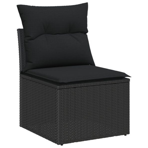 3346703_5.jpg vidaXL Záhradná pohovka súprava Sada 4 Čierna Ratan, Polyester, Oceľ – Obrázok 5