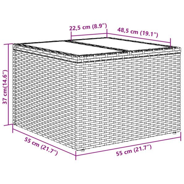 3346948_11.jpg vidaXL 7-kusový záhradný gauč s vankúšmi Hnedý Poly Ratan – Obrázok 11