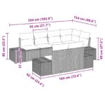 vidaXL 7-dielna súprava záhradných pohoviek s vankúšmi Béžový Poly Ratan – Obrázok 8