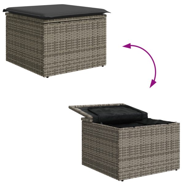 3347356_10.jpg vidaXL 8 Dielny Záhradný Pohovkový Set s Vankúšmi Sivý Poly Ratan Akácia – Obrázok 10