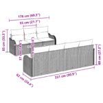 vidaXL 8-kusová záhradná pohovka súprava s vankúšmi čierny polyratan akácia – Obrázok 8
