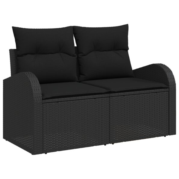 3347548_7.jpg vidaXL 8 kusový záhradný pohovkový set s vankúšmi čierna poly ratan akácie – Obrázok 7