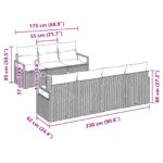 vidaXL 8-dielna záhradná súprava gauča s vankúšmi béžová poly ratan akácia – Obrázok 8