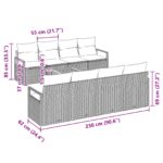 vidaXL 9-dielna záhradná súprava s vankúšmi béžový poly ratan akácia – Obrázok 8