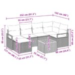 vidaXL 7-dielny záhradný pohovkový set s vankúšmi Béžový Poly Ratan Akácia – Obrázok 10