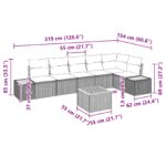 vidaXL Súprava záhradných pohoviek so 7 kusmi a vankúšmi Béžová polyratanová akácia – Obrázok 9