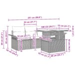 vidaXL 5-dielny záhradný pohovkový set s vankúšmi čierny poly ratan – Obrázok 10