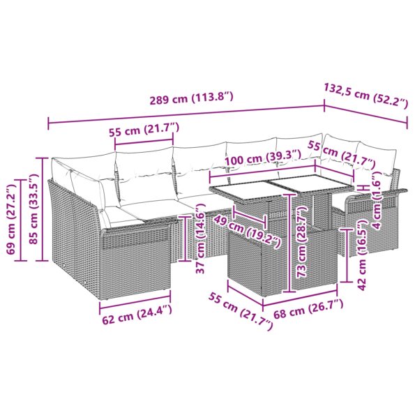 3348239_11.jpg vidaXL 8dielna súprava záhradnej pohovky s vankúšmi čierny poly ratan – Obrázok 11