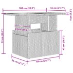 vidaXL Záhradný gaučový set 6-dielny Hnedý a krémový Ratan, Polyester – Obrázok 12