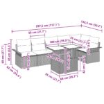 vidaXL 7-dielny záhradný set s vankúšmi čierna poly ratan – Obrázok 13