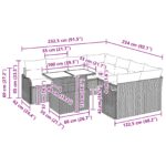 vidaXL 9-dielna záhradná súprava s vankúšmi Hnedá poly ratanová – Obrázok 11
