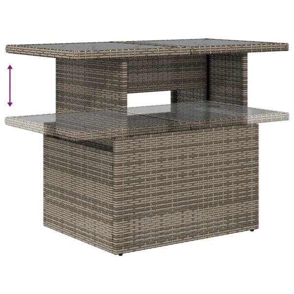 3348475_10.jpg vidaXL 7-dielny záhradný sofa set s vankúšmi sivý polyratan – Obrázok 10
