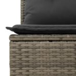 vidaXL 7-dielny záhradný sofa set s vankúšmi sivý polyratan – Obrázok 9