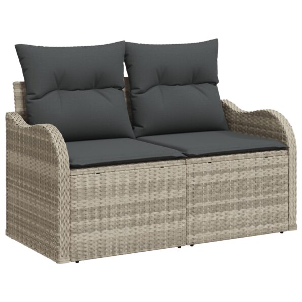 3348528_4.jpg vidaXL 10 Piece Garden Sofa Set with Cushions Light Grey Poly Rattan – Obrázok 4
