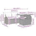 vidaXL 5-dielna súprava záhradných pohoviek s vankúšmi Hnedá Poly Ratan – Obrázok 10