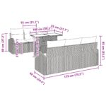vidaXL Záhradná sada pohoviek 7-kusová Hnedá, Sivá – Obrázok 10