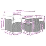 vidaXL 7-dielna záhradná sedačka s poduškami čierny poly ratan – Obrázok 11