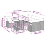 vidaXL 9-dielna záhradná súprava pohoviek s vankúšmi béžová poly ratan – Obrázok 11