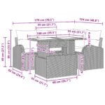 vidaXL 5-dielny záhradný pohovkový set s vankúšmi svetlosivý poly ratan – Obrázok 11