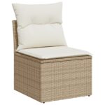 vidaXL 6-dielny záhradný sofa set s vankúšmi béžový polyratan – Obrázok 6