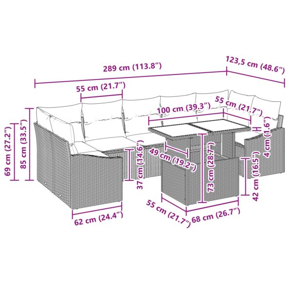 3348955_11.jpg vidaXL 8-dielna záhradná pohovka set s vankúšmi sivý poly ratan – Obrázok 11