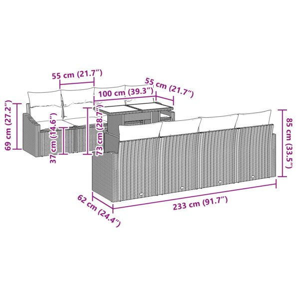 3348963_10.jpg vidaXL 9-dielna záhradná sedačka s vankúšmi čierny poly ratan – Obrázok 10