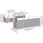 vidaXL 9-dielna záhradná pohovka so vankúšmi Béžový Poly ratan – Obrázok 10