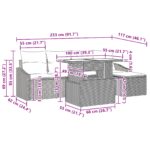 vidaXL 6-dielny set záhradných pohoviek s vankúšmi čierny poly ratan – Obrázok 11