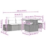 vidaXL 5-dielny záhradný sedací set s vankúšmi čierny poly ratan – Obrázok 10