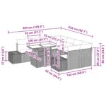 vidaXL 9-dielna záhradná súprava na gauč s vankúšmi béžová poly ratan – Obrázok 11