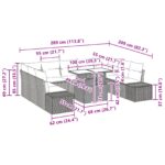 vidaXL záhradná sedacia súprava súprava 10 krémová – Obrázok 11