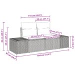 vidaXL Záhradný sofa set Set 8 Prírodná béžová, sivá – Obrázok 13