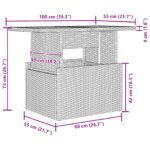 vidaXL Záhradný súprava pohoviek Sada 7 Béžová Polyratan – Obrázok 11