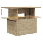 vidaXL Záhradný jedálenský set s vankúšom 9 pcs Béžová a krémová – Obrázok 10