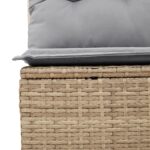 vidaXL Súprava záhradných pohoviek s vankúšom 8 pcs Béžová Poly ratan – Obrázok 8