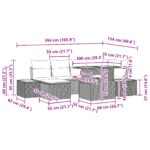 vidaXL Záhradná Sada Pohoviek Sada 7 Béžová Ratan Záhradný nábytok – Obrázok 12