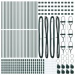 vidaXL Stĺpy plotu 52 ks Zelená Ø32 mm 120 cm pozinkovaná oceľ – Obrázok 4