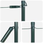 vidaXL Stĺpy plotu 52 ks Zelená Ø32 mm 120 cm pozinkovaná oceľ – Obrázok 5