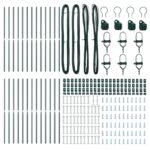 vidaXL Plotové stĺpiky 26 ks Zelené Ø32 mm 170 cm pozinkované oceľové – Obrázok 4