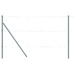 vidaXL Stĺpy plotu 52 ks Zelená Ø32 mm 170 cm Pozinkovaná oceľ – Obrázok 2